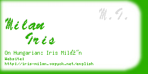 milan iris business card